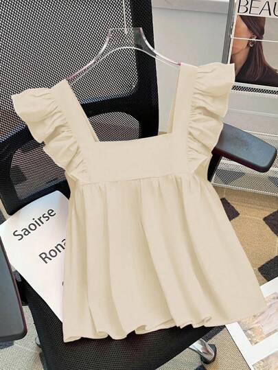 Franclia 女士时尚优雅可爱盖袖衬衫