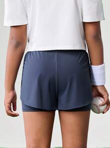 JNSQ Rückkehr zur Schule Kleidung, Tween Mädchen Kleidung, Mädchen Sport Bekleidung Herbst Outdoor Professionelle Sport Slim Fit Yoga Shorts Kinder Reflektierende Taille 3M Reflektierende Muster Outdoor Professionelle Sport Slim Fit Yoga Shorts