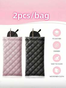 1 件/2 件/3 件/4 件/8 件男女通用便携式压缩眼镜盒 - PU 皮革多功能收纳袋，可容纳眼镜、手机、硬币、眼膜、化妆刷（4 种颜色可选），适用于旅行收纳袋、化妆包、化妆包、度假收纳包、大容量化妆品收纳盒化妆盒，可容纳口红、刷子、护肤品、手机、硬币、小物品，适用于家庭、礼物、度假和节日万圣节圣诞节多功能用途，波西米亚风 - 彩色 - 查看 4