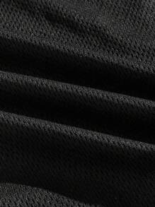 EASEVO Plus Size Men's Casual Black Printed Knit Tank Top, Suitable For Summer - Black - View 6