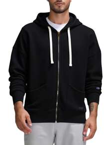 Champion Men Zip-Up Hoodies - Black - View 1