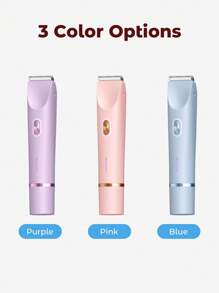 Teckwe Women Bikini Trimmer, Dual-Head Hair Trimmer For Women, 2-In-1 Bikini Shaver With Ceramic Blade Heads & Type-C Charging Port, Electric Razors For Women Pubic Hair,Underarms,Legs,Arms,Face,Purple - Purple - View 7