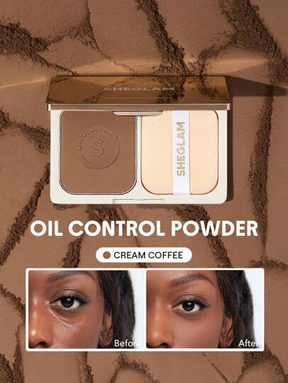 SHEGLAM Leichtes, öLkontrollierendes Puder-Cremekaffee, öLabweisendes Kompaktpuder, Matt, Porenfrei, Langanhaltend, Fixierpuder, , Weihnachten, Puder Marke SchöNheit Make-Up Kosmetik FüR Damen MäDchen Perfekt FüR Winter FrüHling Ideal FüR Y2K Schick Elegant Mode Geeignet FüR Geburtstag Geschenk Party Fertig Beste Farbe