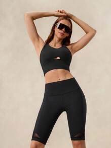 OutZeal Damskie spodenki motocyklowe z siateczki odprowadzającej pot, z kieszeniami bocznymi, czarne, modelujące brzuch, do jazdy na rowerze i na siłownię