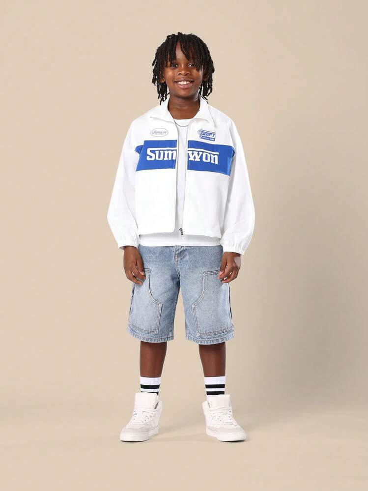 SUMWON Track Jacket Full Zip Sporty Streetwear Logo Print