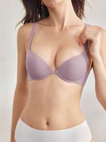Ocili Áo ngực có gọng thoải mái phong cách tối giản với cúp dày dành cho ngực nhỏ, nâng và định hình hiệu quả - Màu Lilac Tím - Xem 4