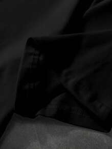 Manfinity EMRG Manfinity Streetrush Men's Letter Print Round Neck Casual Versatile Short Sleeve T-Shirt Streetwear Tee - Black - View 3