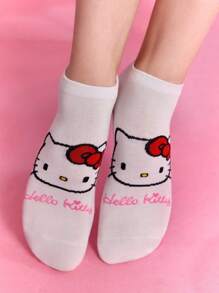 HELLO KITTY AND FRIENDS | SHEIN 5雙女款休閒短襪，柔軟透氣吸濕，時尚可愛多彩，加強趾尖與腳跟，耐穿耐用，適合夏季百搭 - 彩色 - 查看 5