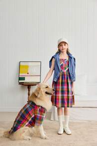 PETSIN 1pc Colorful Plaid Cute Pet (Cat/Dog) Shirt - Multicolor - View 7