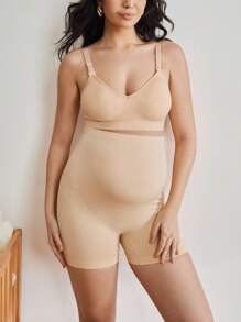 Moonlight&Mama Maternity Solid Color Elastic Waist Casual Underwear - Apricot - View 4