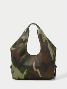 SHECARRY Women's Simple Fashion Casual Tote Bag, Everyday Use - Dark Green - View 1