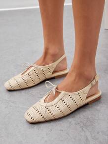 Solezae 夏季度假休闲纯色镂空平底鞋