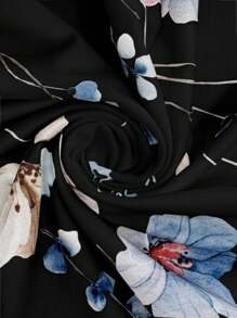 Breezaya 女式夏季度假蕾丝拼布扎染印花无袖连衣裙