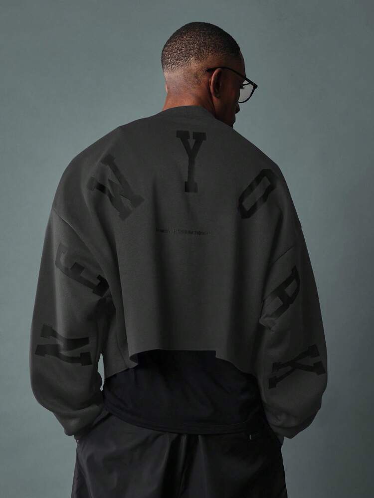 Felpa da uomo oversize con maniche larghe