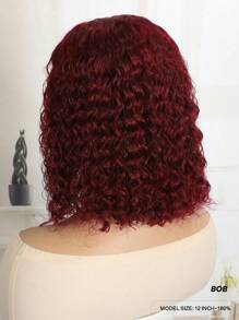 ALL READY WIG 180% Density Glueless Burgundy Water Wave Lace Front Wigs Human Hair 99J Burgundy Wigs Human Hair Water Wave Wigs Pre Plucked With Baby Hair 13x4 Red Deep Wave Wig Human Hair For Women Halloween Costumes - S99J - View 5