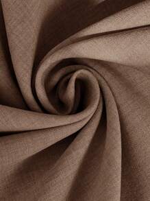 SHEIN Clasi Vacation Casual Solid Color Dress With Back Ruffle - Brown - View 9