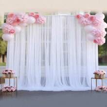 1 Set/2 Pieces -1.6m*3m Tulle Backdrop Curtains, Sheer Backdrop Curtains For Birthday Party Wedding Spring Party, Photography Backdrop Decoration Best Gifts,Wedding Decor,Home Decor ,Room Decor Party Favors Bride Graduation Birthday Decorations Party Decorations Bachelorette
