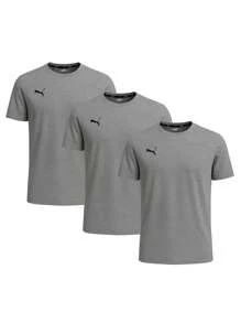 Puma 3 Pack T-Shirts - Grey - View 1