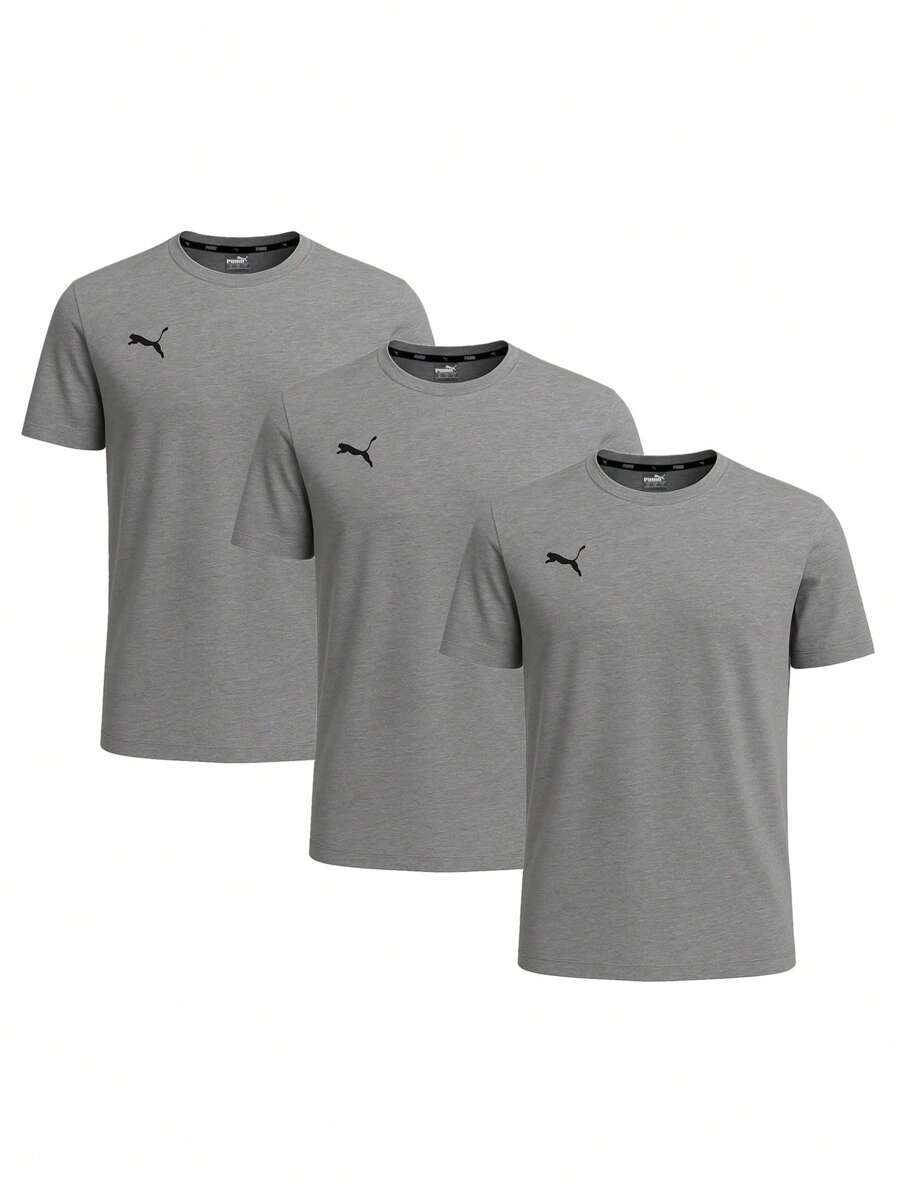 Puma 3 Pack T-Shirts - Grey - View 1