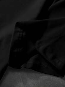 Manfinity EMRG Manfinity Streetrush Men's Letter Print Round Neck Casual Versatile Short Sleeve T-Shirt Streetwear Tee - Black - View 4