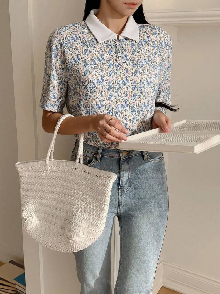 New Spring, Summer Loose Casual Full Print Office Lady T-Shirt For Women, Teacher Easter