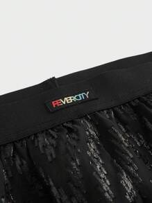 FeverCity 男士休闲黑色宽松直筒裤，舒适春秋季