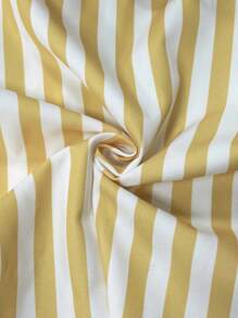 Franclia 女士优雅条纹长袖单排扣衬衫 - 彩色 - 查看 5