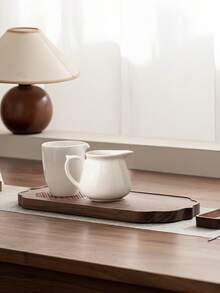 Cirelle Juego de té de porcelana blanca de alta calidad - Taza para infusión de té, Accesorios de juego de té Gongfu, Juego de té de porcelana blanca para el hogar, Filtro y distribuidor de té | Vajilla minimalista para el té de la tarde, la barra de café, el regalo de inauguración de la casa | Accesorios de cocina modernos, decoración de oficina, decoración del hogar | Juego de té, té, juego de tazas - Blanco - Ver 3