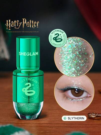 Harry Potter™ X SHEGLAM Fard à PaupièRes Liquide Pailleté Multi-Usage Houses Of Glitter Liner à Haute Teneur En Pigments Et Longue Tenue Paillettes Marque Beauté Visage Maquillage CosméTique Pour Femmes Filles Parfait Pour Hiver IdéAl Pour Y2K ÉLéGant Mode Adapté Pour Anniversaire Xmas Cadeau FêTe PrêT Meilleure Couleur