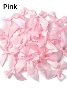 20 piezas de lazos y flores de cinta de unicolor, accesorios para el cabello hechos a mano, adecuados para envolver regalos, fundas de teléfono, decoraciones de ropa - Multicolor - Ver 8