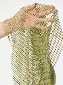 TypaGal هذا الجزء العلوي الشفاف من الشبك يضيف لمعانًا إلى أي شاطئ، ويتناسب بشكل مثالي مع تنورة قصيرة. خيار ممتع لرحلة شاطئية - خردل الأصفر - مشاهدة 5