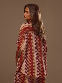 Musera Resort Áo kimono tay dài dáng rộng họa tiết, phong cách Boho Ibiza, dễ thương, gợi cảm, thích hợp cho kỳ nghỉ hè, đi biển, áo khoác ngoài, kẻ sọc, mùa thu, lễ hội, xuân. - Nhiều màu - Xem 2