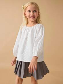 Maija Kids Maija Kids 年轻女孩圆领长袖束腰衬衫