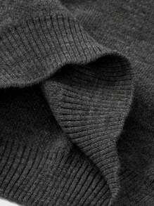 EURMUSE Men Letter Pattern Solid Casual Regular Sweater - Brown - View 6