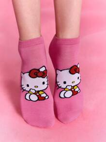 HELLO KITTY AND FRIENDS | SHEIN 5雙女款休閒短襪，柔軟透氣吸濕，時尚可愛多彩，加強趾尖與腳跟，耐穿耐用，適合夏季百搭 - 彩色 - 查看 6