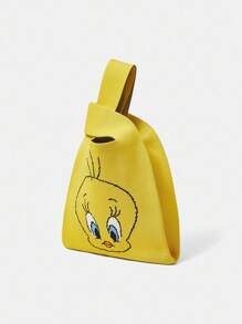 LOONEY TUNES X SHEIN 女士卡通图案时尚可爱手提包 - Butter Yellow - 查看 3