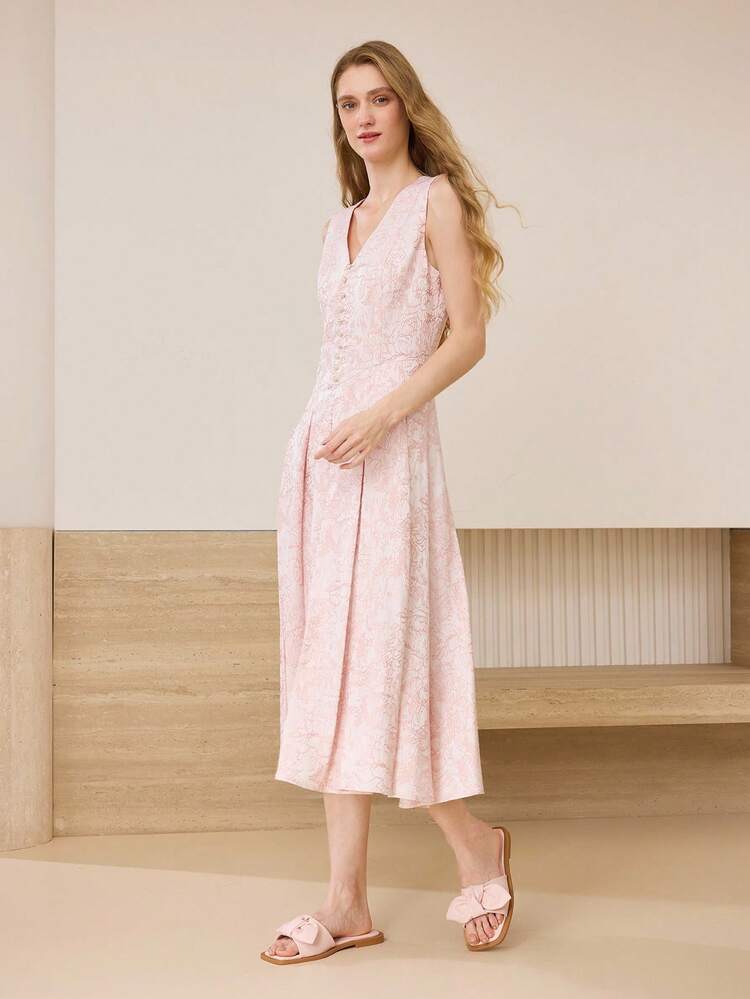 SANDALIAS PLANAS CASUALES Y CÓMODAS COLOR ROSA PARA MUJER CON DECORACIÓN DE LAZO