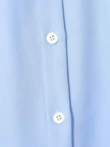 3 件套青少年女孩粉色衬衫搭配玫瑰色披肩和休闲长裤春夏新款韩版休闲装 - 藍色 - 查看 5