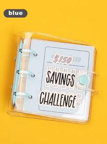 Savings Binder L $1000 Savings Challenge New Reusable Budget Book With Cash Envelopes Frosted Cover Money Organizer For Cash Savings Challenges Notebook Binder Organizer - Multicolor - View 11