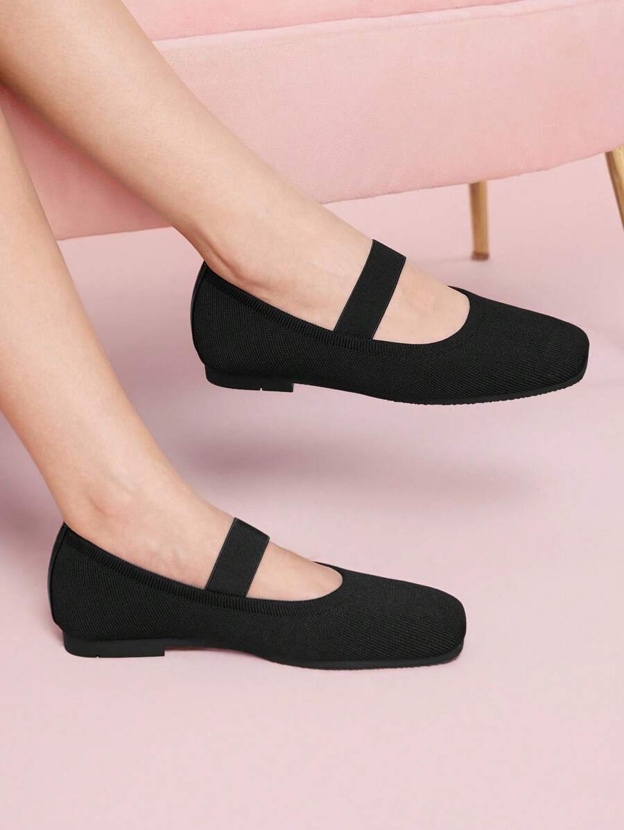 CUCCOO DOLLMOD Mocassins plats à boucle pour femmes, noir