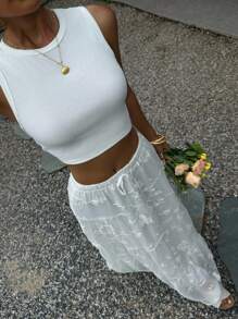 SHEIN EZwear 2件套女士白色度假装 - 白色 - 查看 6