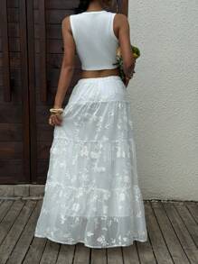 SHEIN EZwear 2件套女士白色度假装 - 白色 - 查看 2