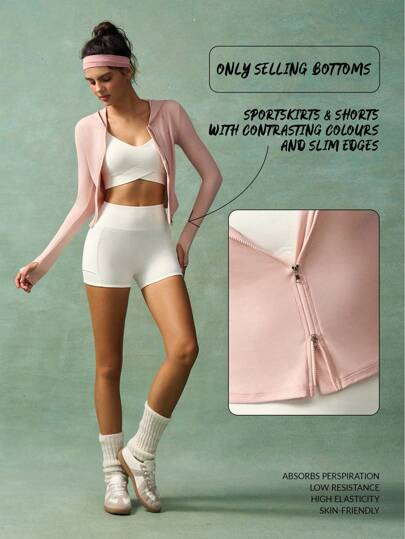 VARSIVA 女式纯色简约拉链连帽修身长袖运动夹克