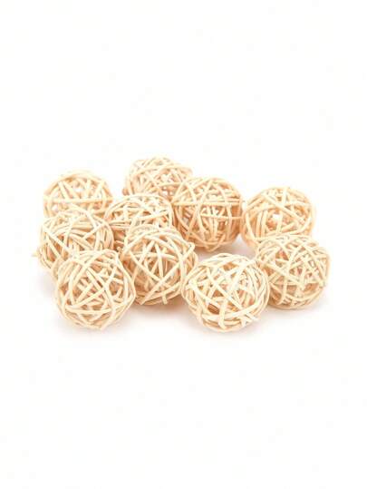 5/10/15/50pcs Wicker Balls Toys For Parrots, 3cm Diameter Parrot Foot Toys To Chew And Bite, Woven Wicker Parrot Toys