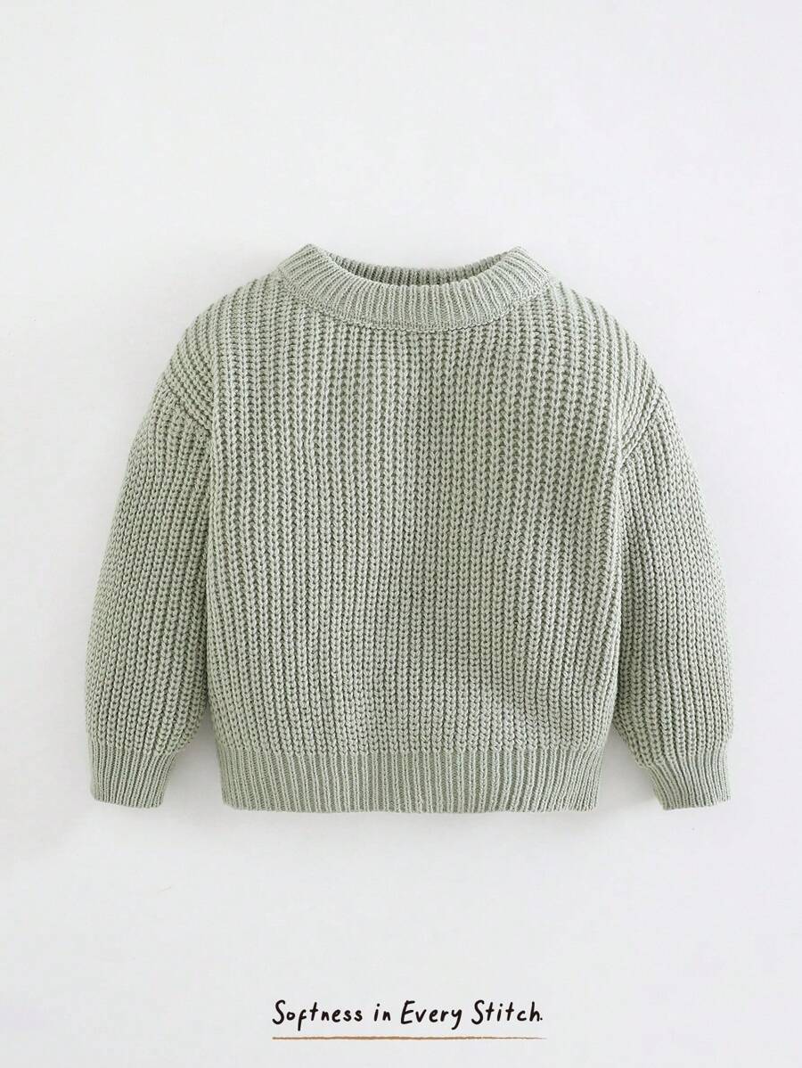 Cozy Pixies Baby Casual Pullover Crew Neck Long Sleeve Sweater Baby Boy Light Green Sweater Baby Boy Knitted Sweater Toddler Boy Sweater Baby Crew Neck Sweater Baby Boy Jumper Baby Boy Crew Neck Sweater Baby Boy Sage Green Sweater,In Fall/Winter - Green - View 1