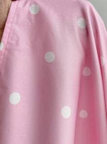 Maweii 女式大码波点休闲宽松阔腿裤 - 粉色 - 查看 6