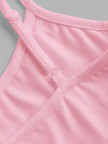 SHEIN EZwear 粉色女士休闲性感吊带背心，适合夏季 - 粉色 - 查看 5