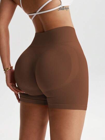 Easithlete 无缝高弹力运动短裤，适合瑜伽和运动女士运动短裤、健身短裤、骑行短裤