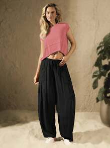 VARSIVA Thể thao MÙA HÈ Ngoài trời Cơ bản với Áo Jersey - Màu Hồng  Dưa hấu - Xem 3