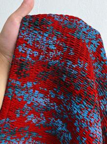 Elenzga 大码女式性感度假风全身印花甜心领泡泡袖束腰阔腿连体裤 - 彩色 - 查看 7